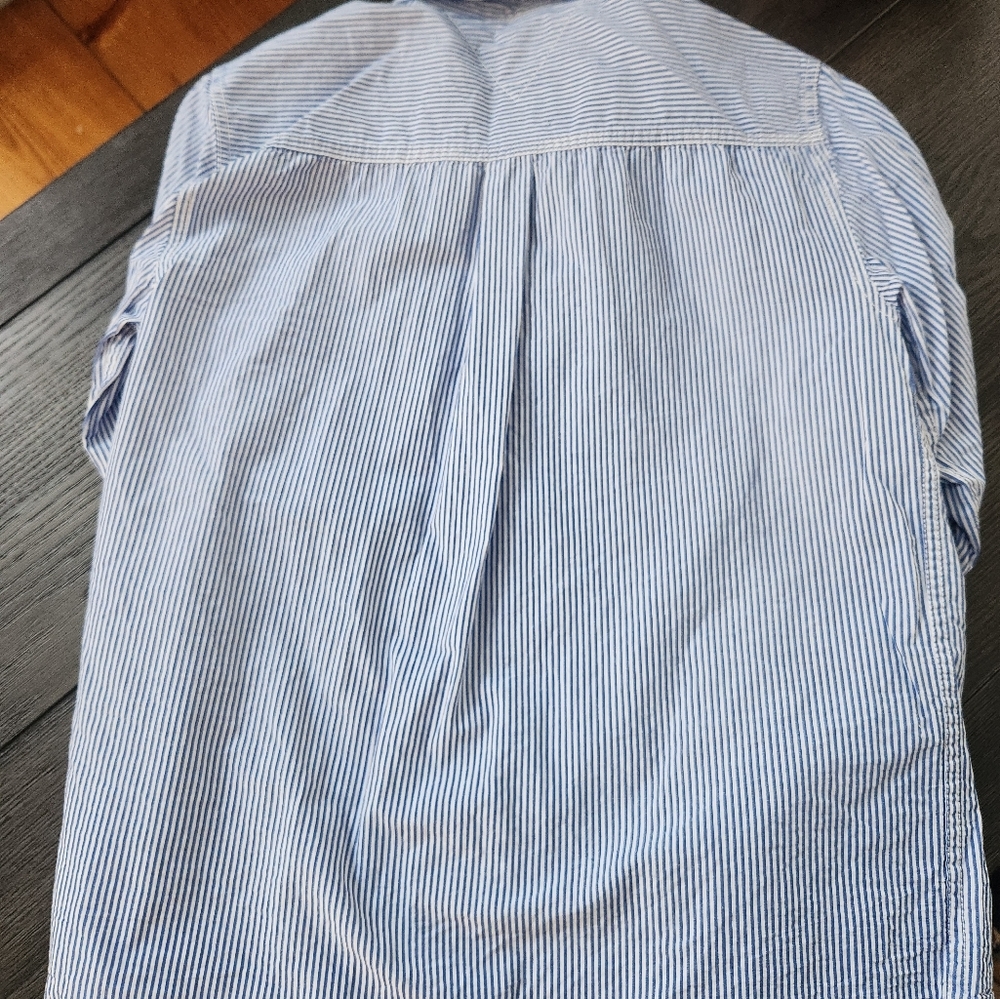Tommy Hilfiger Youth Blue Striped casual button down shirt - Picture 4 of 4